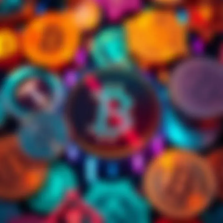 A graphic showing various cryptocurrency symbols with a focus on Pi, representing trading options in the US after Pionex was blocked.