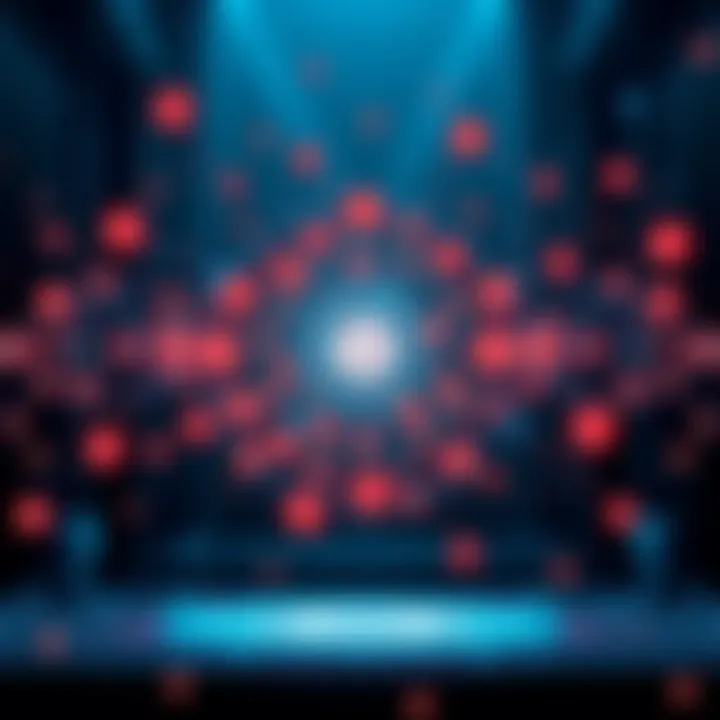 An intricate diagram illustrating the redistribution of π related to deleted accounts