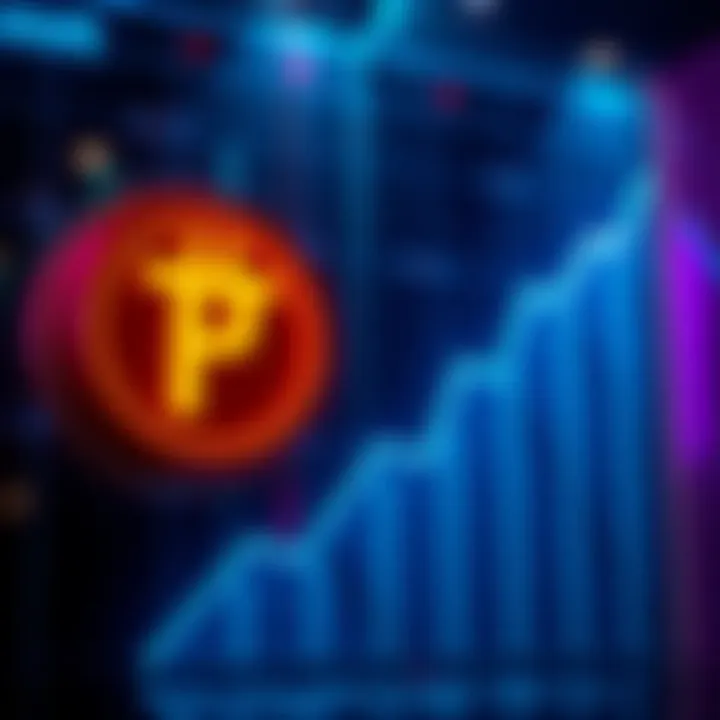 Pi Network logo alongside a growth chart representing demand and utility, highlighting its importance in 2026.