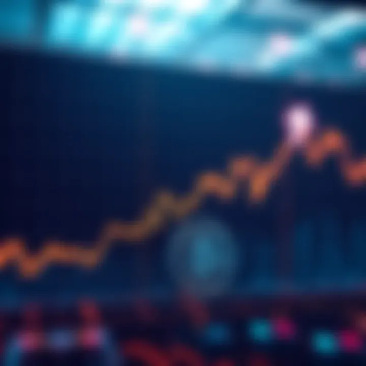 Chart showing declining trend of Pi Network's price with downward arrow