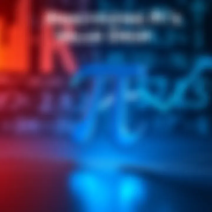 Analyzing Pi's Value Drop A visual representation of pi's fluctuating value with a downward trend line and mathematical symbols in the background