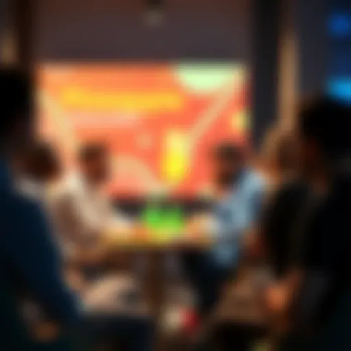 Participants engaging in a community event discussing decentralized healthcare solutions with Pineapple and MotionDEV.