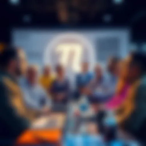 Group of pioneers sharing insights on the Pi project at a community event.