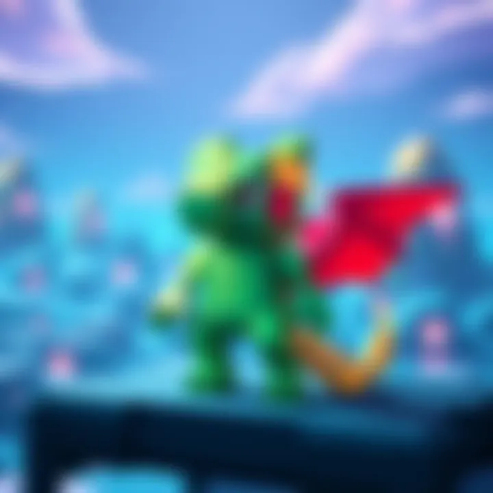 Blocky green mascot OG Kevin from Pixelmon: Generation 1 standing proudly on OpenSea platform
