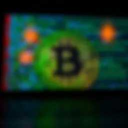 Plaintext Bitcoin Messages A graphic showing a Bitcoin logo with plaintext messages displayed on a screen, symbolizing the change in communication style by the Liquid exploiter.