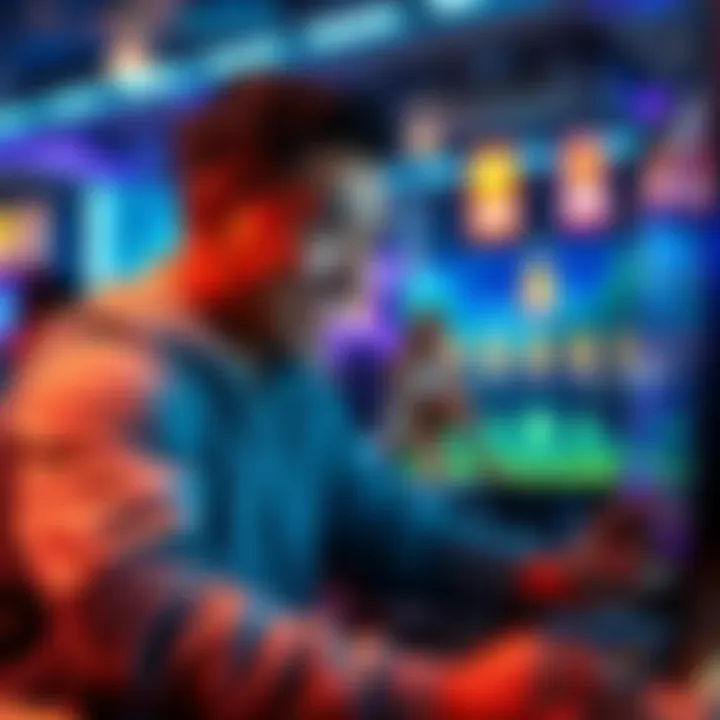 A player smiling while looking at a screen filled with rewards from a passive income game