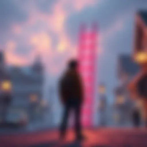 A focused player stands at a challenge ladder, contemplating completing tasks to become mayor of a small town.