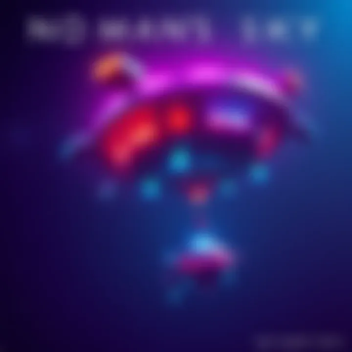 A vibrant player-built space station floating in space with colorful lights and a starry background