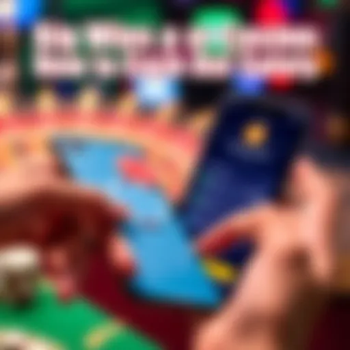 A person holding casino chips looks at a smartphone displaying a Bitcoin wallet app, showing excitement about cashing out winnings safely.