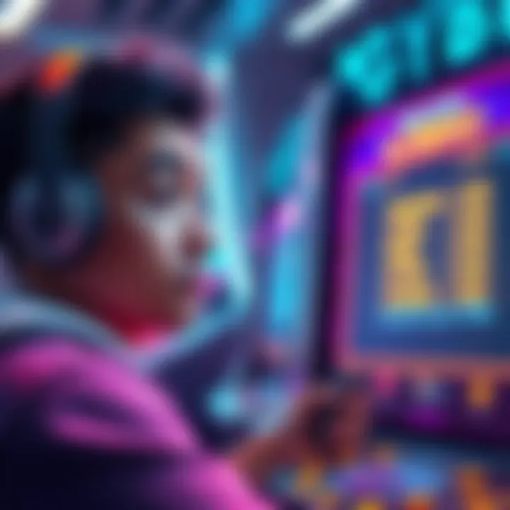 A gamer with a puzzled expression, staring at a screen displaying high scores but marked as a loser in a minigame.