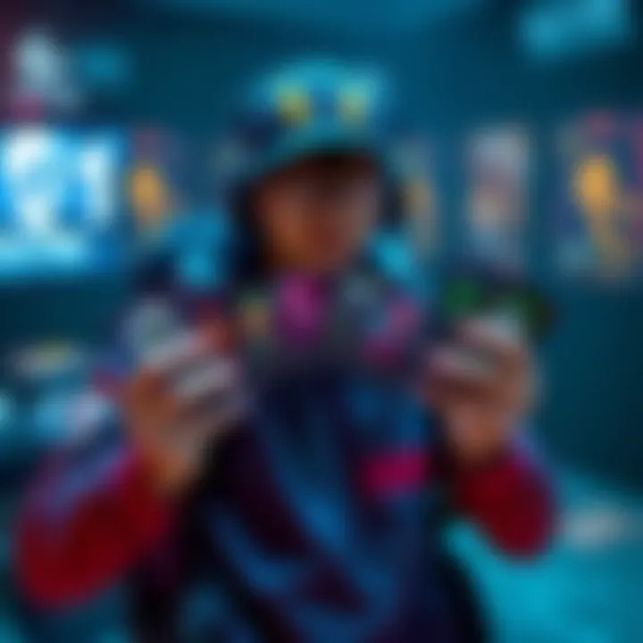 A gamer displays their impressive card collection, inviting others to join their squad for better gameplay.
