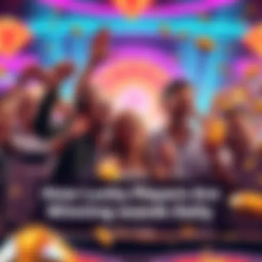 A group of players celebrating after winning diamonds in a game, showing excitement and joy over daily spin results