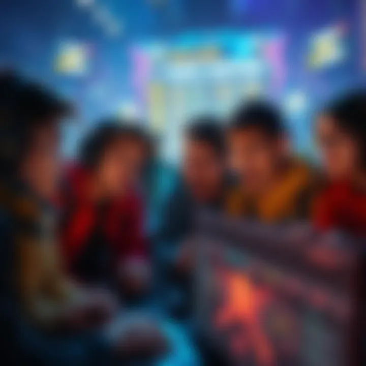 Group of gamers expressing frustration while looking at a screen showing reward ladder issues