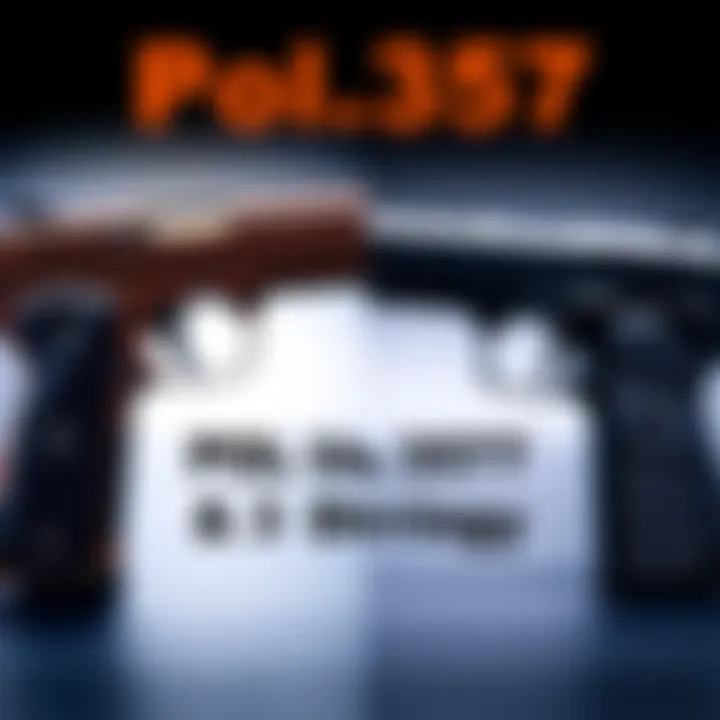 A side-by-side comparison of Pol357 and JS2 Derringy firearms showing their features and design