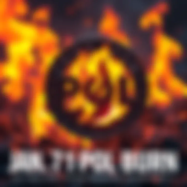 Visual representation of 25.7 million POL tokens being burned with flames in the background