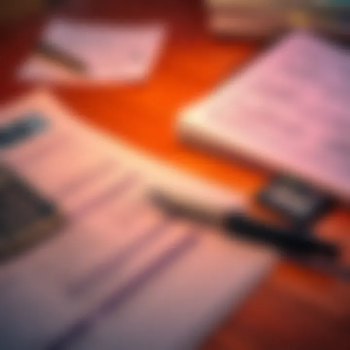 A collection of Polish tax forms with a calculator and a pen on a wooden table, indicating the process of filing taxes on savings interest