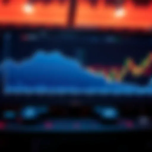 A graph showing Polkadot's price trends with a downward slope, indicating a possible drop to $1, with market indicators in the background.