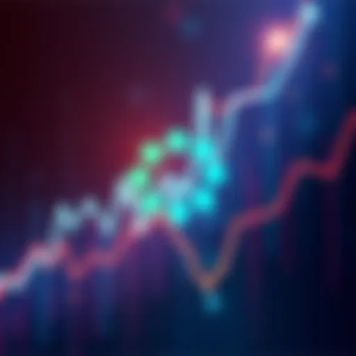 Polkadot logo overlaid on a rising price graph, symbolizing potential growth to $70