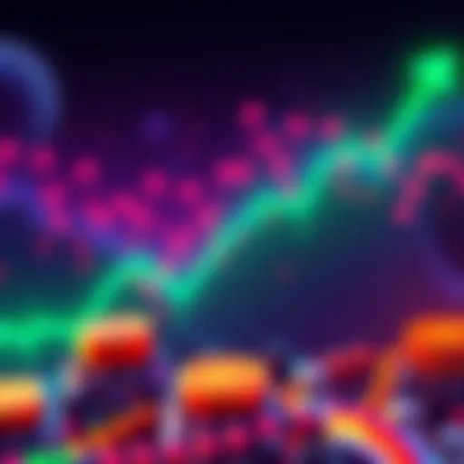 A graph showing Polkadot's rising value compared to Bitcoin and Ethereum, with a green upward trend line.