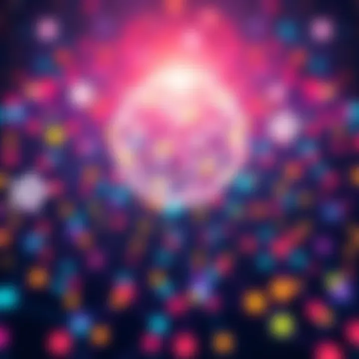 A vibrant digital representation of the Polkadot ecosystem with interconnected dots and blockchain elements showcasing recent developments and projects.