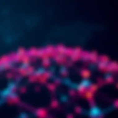 A visual representation of the Polkadot blockchain with interconnected nodes and recent news highlights.