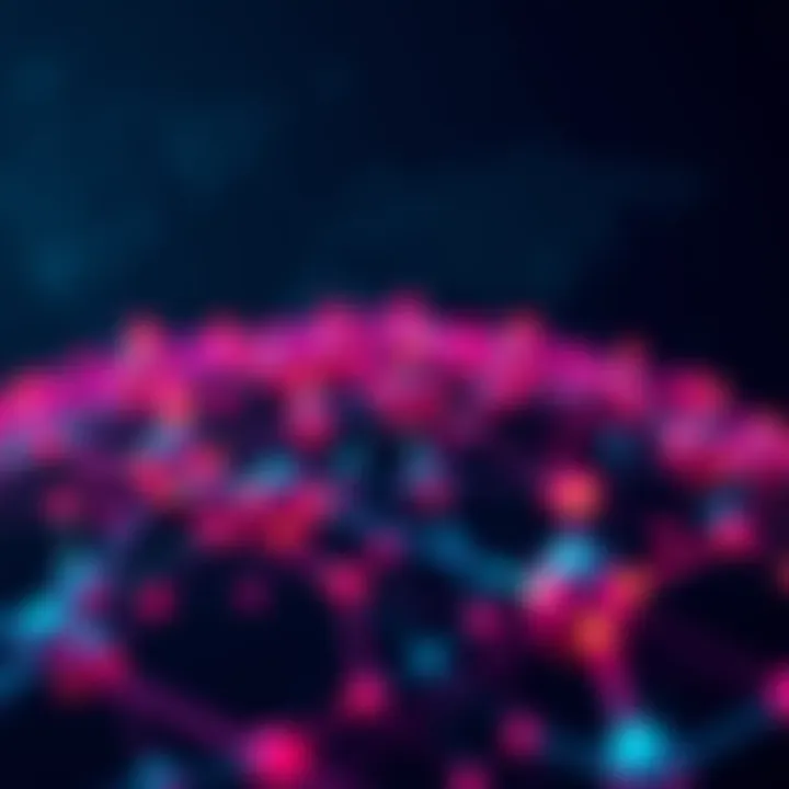 A visual representation of the Polkadot blockchain with interconnected nodes and recent news highlights.