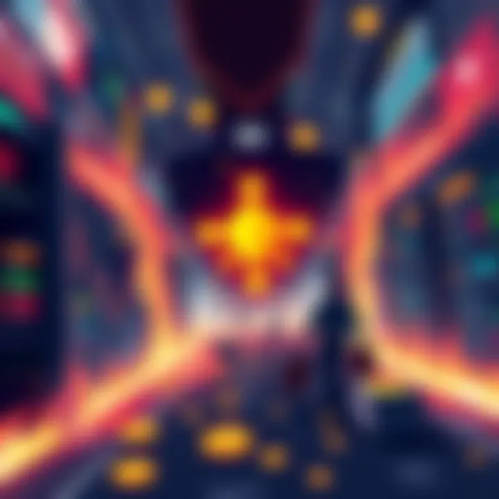 Polkadot 2.0 Release Under Scrutiny An illustration representing the tension and uncertainty surrounding Polkadot's delayed 2.0 release, showcasing digital currencies in a competitive market landscape.