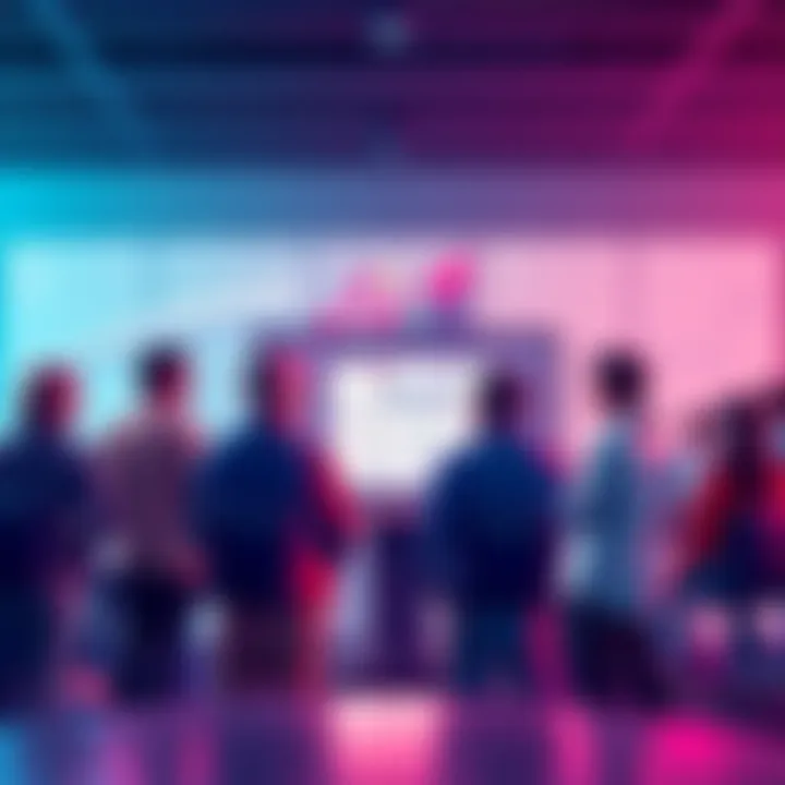 A group of people discussing Polkadot's 2026 roadmap with charts and graphs on display.