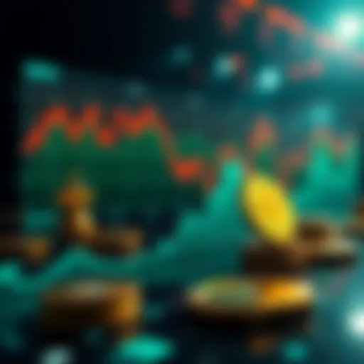 Graph showing Polkadot's loss from a swap, with visuals of DOT and MYTH tokens