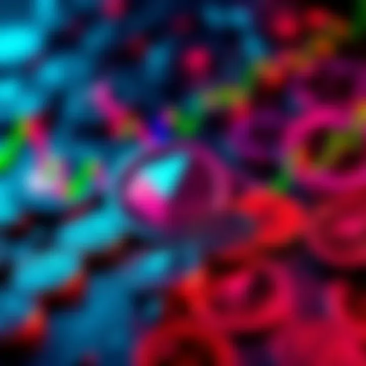 A visual representation of cryptocurrency tokens with a focus on Polygon's logo and fluctuating values, symbolizing the investigation into developer practices.