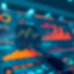 A visual representation of Polymarket with charts and graphs showing market trends and decisions.
