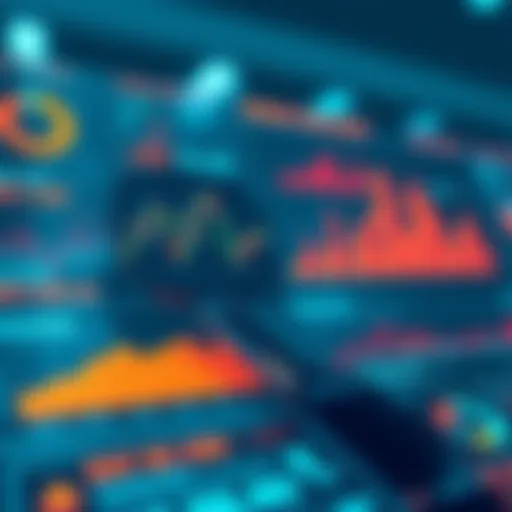 A visual representation of Polymarket with charts and graphs showing market trends and decisions.