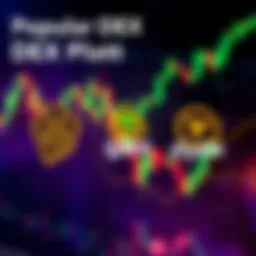A graphic showing logos of popular perpetual DEX platforms like Hyperliquid, GMX, and dYdX with a trading chart background