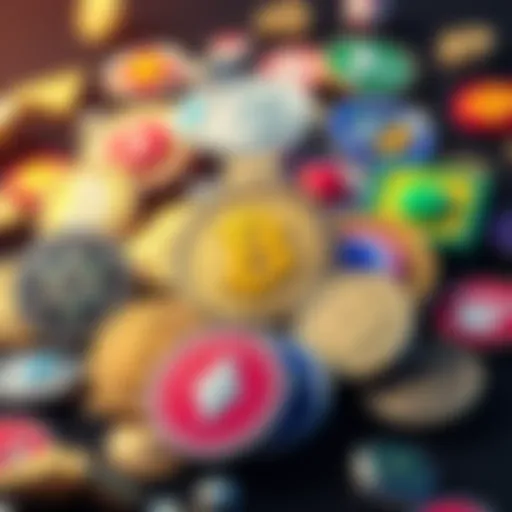 A visual representation of various meme coins, featuring logos and symbols associated with the top meme coins for 2026.