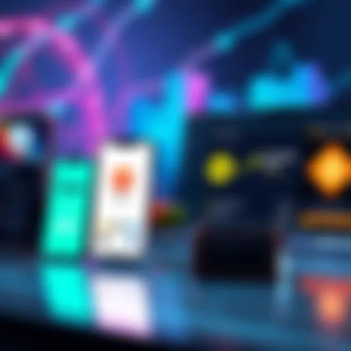 Variety of cryptocurrency wallets displayed on mobile and desktop screens, showcasing options like Cake, Monerujo, Feather, and GUI.