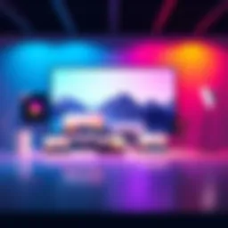 A creative portfolio showcasing vibrant projects in a minimalist layout.