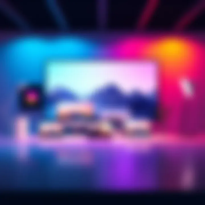 A creative portfolio showcasing vibrant projects in a minimalist layout.