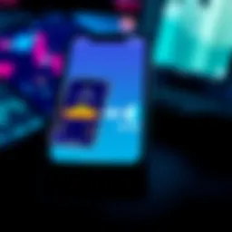A graphic showing two financial apps on a smartphone with arrows indicating a transfer process.