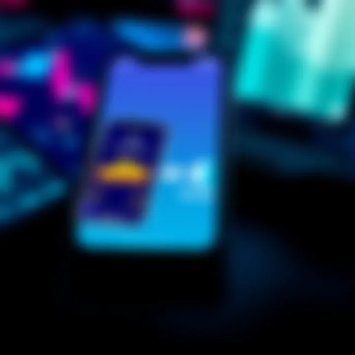A graphic showing two financial apps on a smartphone with arrows indicating a transfer process.