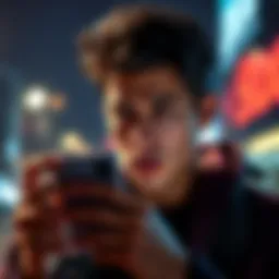 Individual looking frustrated while checking a stagnant Bitcoin portfolio on a smartphone