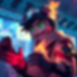 Power ups activated A character using power ups in a vibrant game setting, showcasing rewards being activated for gameplay enhancement.