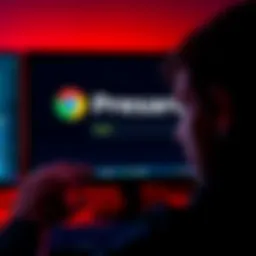 A frustrated user looking at a computer screen displaying the Presearch logo and a logout message.