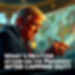 The President looking at a map and analyzing potential investment areas after maxing out purchasing power.