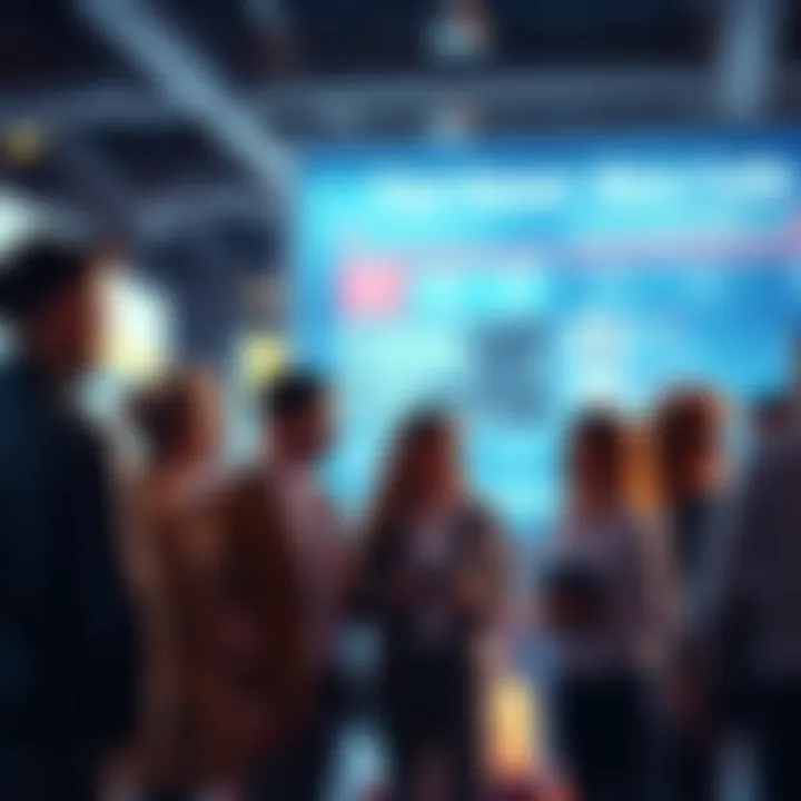 A group of people discussing options for a content management system used by a price aggregation website.