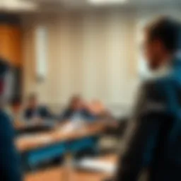 An economics professor from SUNY Plattsburgh presents insights on the Genius Act in a classroom setting.