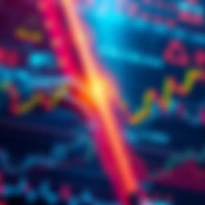 A conceptual illustration of trading graphs and financial data with a focus on small profits