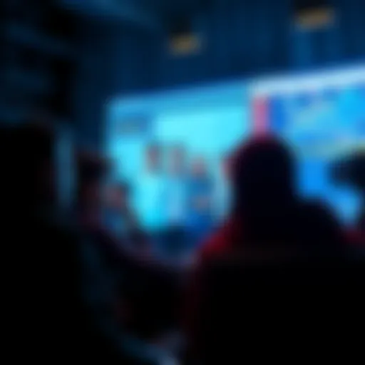 A worried group of people looking at a computer screen displaying an unfinished project timeline