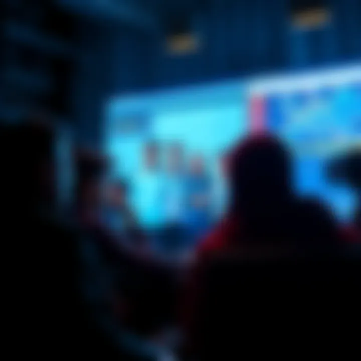 A worried group of people looking at a computer screen displaying an unfinished project timeline