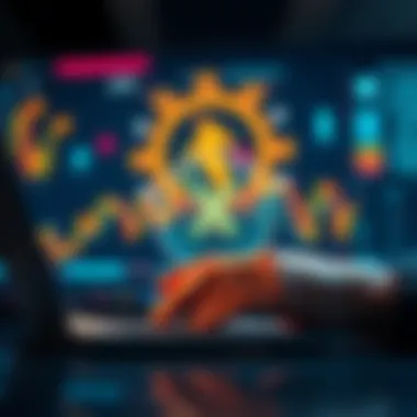 Protecting XMR Funds A person securing cryptocurrency on a laptop with a digital wallet and exchange symbols in the background