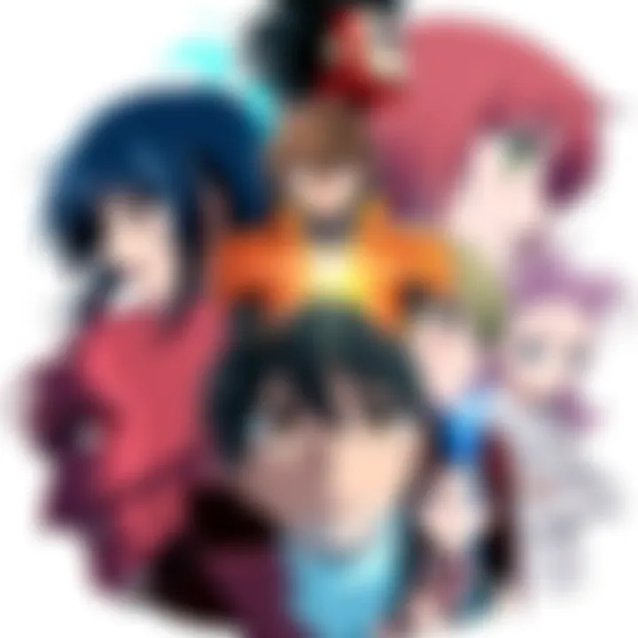 Collage of characters from popular psychological anime like Evangelion, Cowboy Bebop, and Madoka Magica, showcasing different emotions and themes